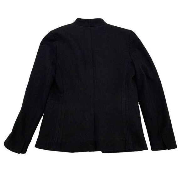 J Crew 365 Sz 2 Twill Open Suit Blazer Jacket Slim Fit Black - Picture 2 of 8